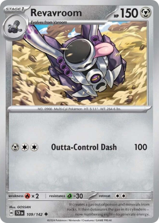 Pokémonkaart Revavroom nummer 109/142 uit de set Stellar Crown (Scarlet & Violet)