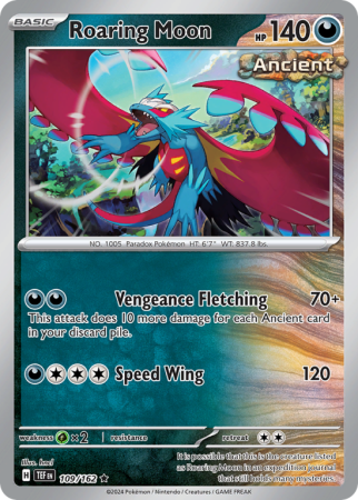 Pokémonkaart Roaring Moon nummer 109/162