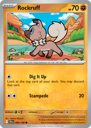 Pokémonkaart Rockruff nummer 84/159