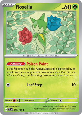 Pokémonkaart Roselia nummer 8/162