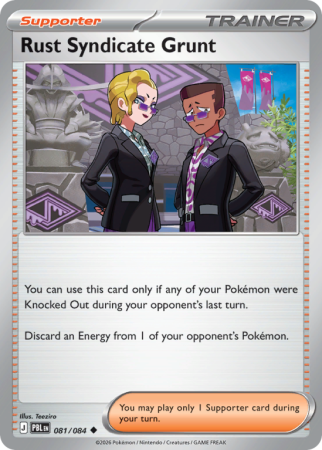 Pokémonkaart Rust Syndicate Grunt nummer 81/84