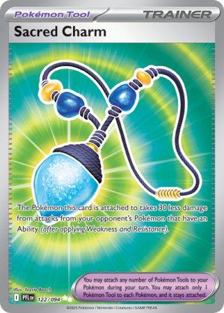 Pokémonkaart Sacred Charm nummer 122/94 uit de set Phantasmal Flames (Mega Evolution)