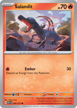 Pokémonkaart Salandit nummer 34/217