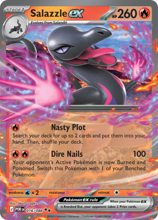 Pokémonkaart Salazzle ex nummer 16/88