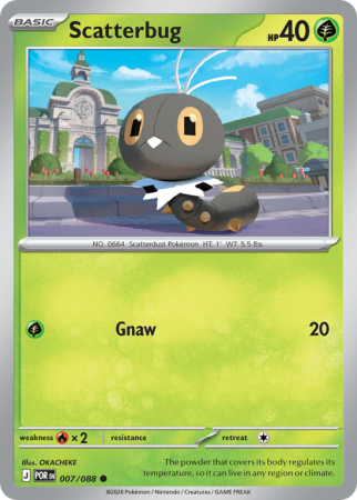 Pokémonkaart Scatterbug nummer 7/88