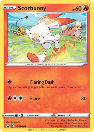 Pokémonkaart Scorbunny nummer SWSH244/103