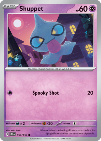 Pokémonkaart Shuppet nummer 59/159 uit de set Journey Together (Scarlet & Violet)