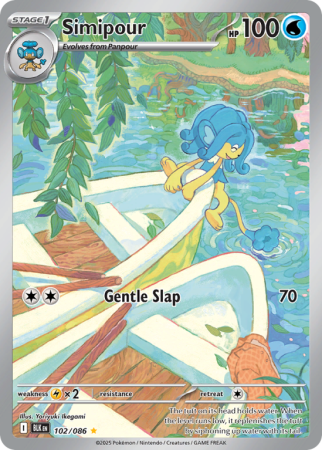 Pokémonkaart Simipour nummer 102/86