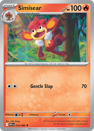 Pokémonkaart Simisear nummer 15/86