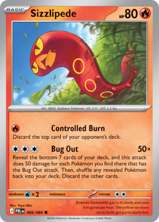 Pokémonkaart Sizzlipede nummer 9/84