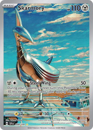 Pokémonkaart Skarmory nummer 209/191