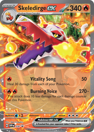 Pokémonkaart Skeledirge ex nummer 34/14 uit de set Scarlet & Violet Black Star Promos (Scarlet & Violet)