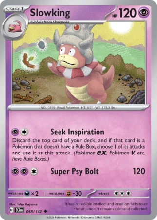 Pokémonkaart Slowking nummer 58/142 uit de set Stellar Crown (Scarlet & Violet)