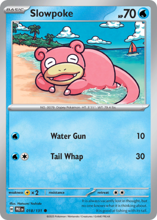 Pokémonkaart Slowpoke nummer 18/131
