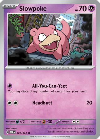 Pokémonkaart Slowpoke nummer 29/84 uit de set Pitch Black (Mega Evolution)