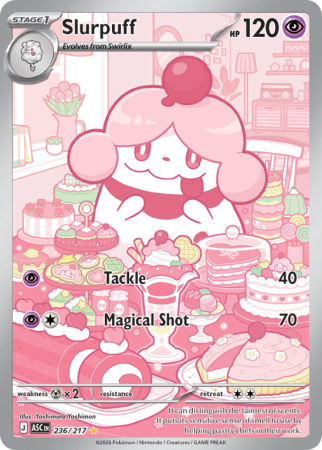 Pokémonkaart Slurpuff nummer 236/217 uit de set Ascended Heroes (Mega Evolution)