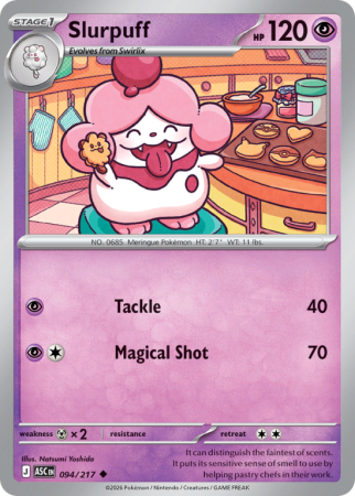 Pokémonkaart Slurpuff nummer 94/217 uit de set Ascended Heroes (Mega Evolution)