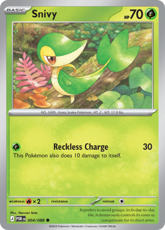 Pokémonkaart Snivy nummer 4/88
