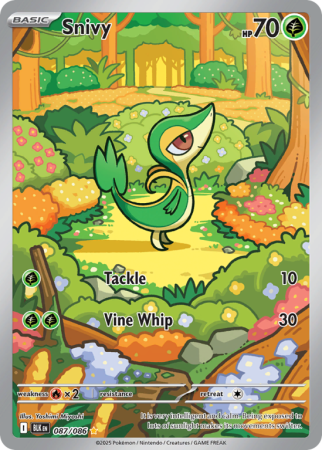 Pokémonkaart Snivy nummer 87/86