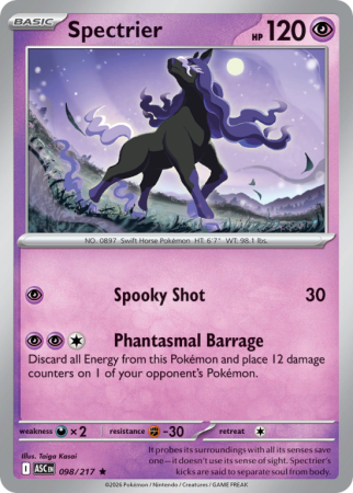 Pokémonkaart Spectrier nummer 98/217 uit de set Ascended Heroes (Mega Evolution)