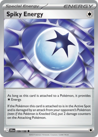 Pokémonkaart Spiky Energy nummer 159/159 uit de set Journey Together (Scarlet & Violet)