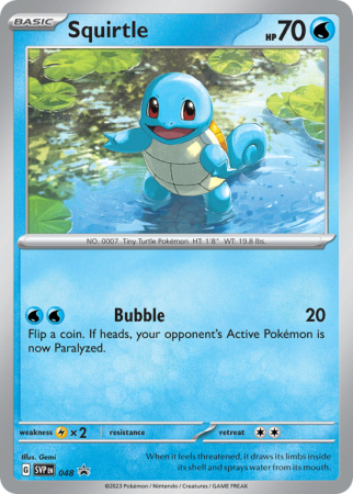 Pokémonkaart Squirtle nummer 48/14 uit de set Scarlet & Violet Black Star Promos (Scarlet & Violet)