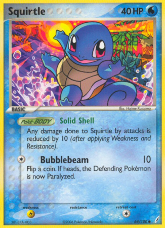 Squirtle 64/100 EX Crystal Guardians