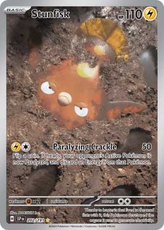 Pokémonkaart Stunfisk nummer 202/191