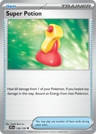 Pokémonkaart Super Potion nummer 158/159 uit de set Journey Together (Scarlet & Violet)