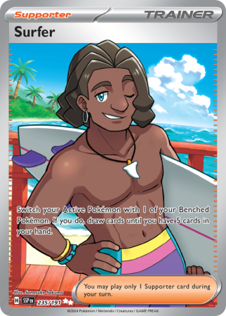 Pokémonkaart Surfer nummer 235/191