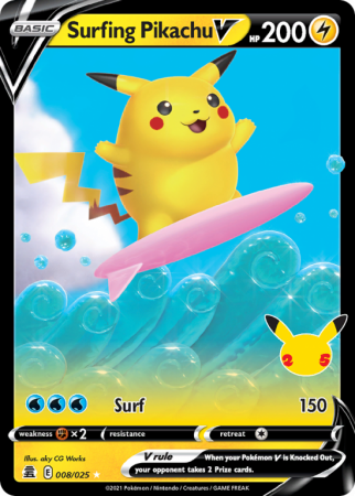Surfing Pikachu V 8/25