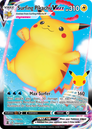 Surfing Pikachu VMAX 9/25
