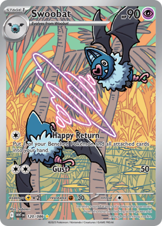 Pokémonkaart Swoobat nummer 120/86