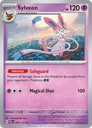 Pokémonkaart Sylveon nummer 40/131 uit de set Prismatic Evolutions (Scarlet & Violet)