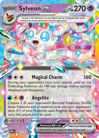 Pokémonkaart Sylveon ex nummer 41/131 uit de set Prismatic Evolutions (Scarlet & Violet)