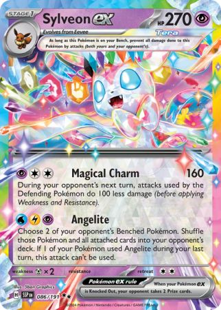 Pokémonkaart Sylveon ex nummer 86/191 uit de set Surging Sparks (Scarlet & Violet)