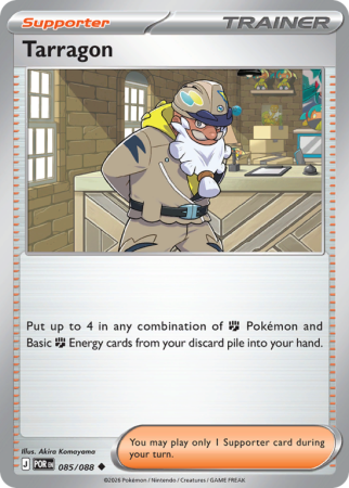 Pokémonkaart Tarragon nummer 85/88 uit de set Perfect Order (Mega Evolution)