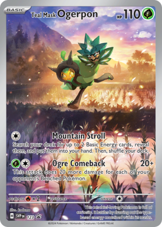 Pokémonkaart Teal Mask Ogerpon nummer 123/14 uit de set Scarlet & Violet Black Star Promos (Scarlet & Violet)