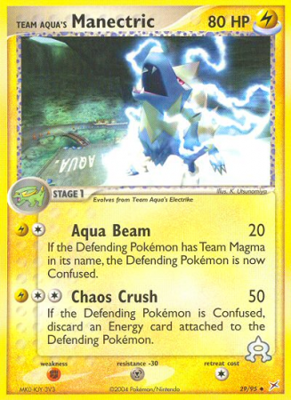 Team Aqua's Manectric 29/95 EX Team Magma vs Team Aqua