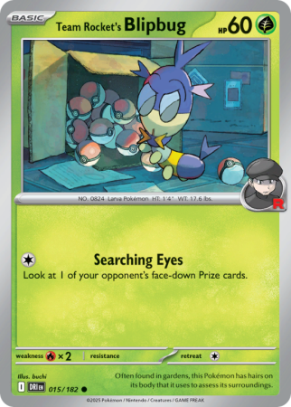 Pokémonkaart Team Rocket's Blipbug nummer 15/182