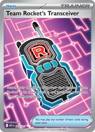 Pokémonkaart Team Rocket's Transceiver nummer 263/217 uit de set Ascended Heroes (Mega Evolution)