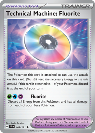 Pokémonkaart Technical Machine: Fluorite nummer 188/191