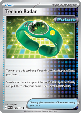 Pokémonkaart Techno Radar nummer 130/131 uit de set Prismatic Evolutions (Scarlet & Violet)