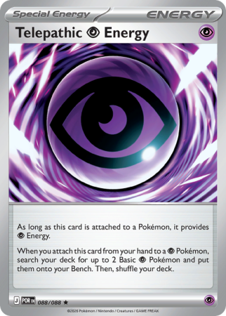 Pokémonkaart Telepathic Psychic Energy nummer 88/88 uit de set Perfect Order (Mega Evolution)