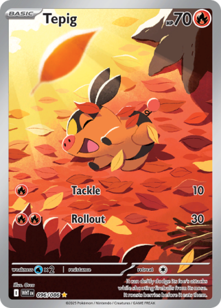 Pokémonkaart Tepig nummer 96/86