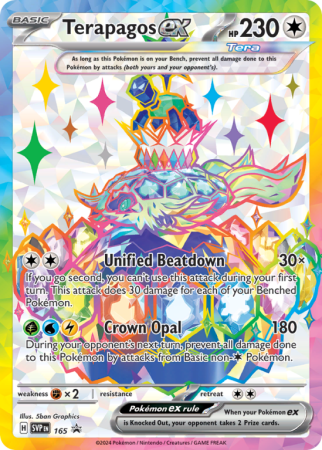Pokémonkaart Terapagos ex nummer 165/14
