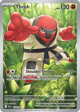 Pokémonkaart Throh nummer 128/86