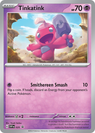 Pokémonkaart Tinkatink nummer 25/14 uit de set Scarlet & Violet Black Star Promos (Scarlet & Violet)