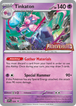 Pokémonkaart Tinkaton nummer 20/14 uit de set Scarlet & Violet Black Star Promos (Scarlet & Violet)