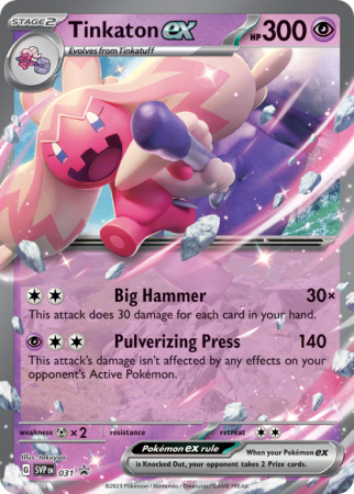 Pokémonkaart Tinkaton ex nummer 31/14